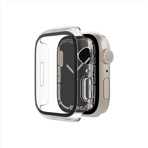 Belkin Temperedcurve Proteggi Schermo Per Apple Watch Series 8 Con Copertura Da Bordo A Bordo E Bumper Protettivo, Pellicola Per Schermo In Vetro Temp