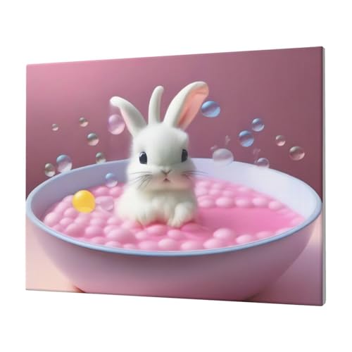 Peinture murale lapin crème à bulles, le cadeau de mariage idéal
