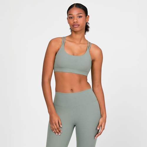 Image of YITTY Active Women's Ultraluxe Strappy Medium Impact Bra, Athleisure, 4-Way-Stretch