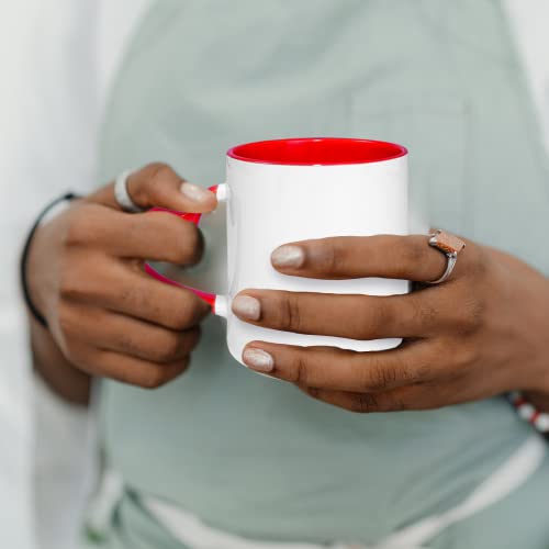 Mr.r 11Oz Sublimation Blank Coffee Mugs,Cup Blank White Mug Cup With Red Color Mug Inner And Heart Handle,Set Of 36 #TOP5
