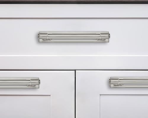 khtumeware 5 Pack 6 Inch（152 mm Center to Center Brushed Satin Nickel Cabinet Pull Backplate with Base Plate Zinc Kitchen Cabinet Handles Drawer Pulls Cabinet Hardware by khtumeware - Image 4