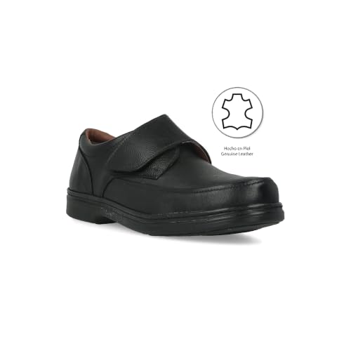 PAYMA - Chaussures en Cuir, Uniforme, Cuisine et Hôtellerie pour Homme. Rembourrées. Semelle Caoutchouc. Idéales Serveurs. Lacets et Contact. Couleur : Noir Agrippante. Taille : EU 40 – vue 2