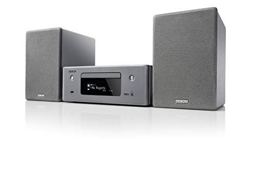 Denon CEOL N-10 Kompaktanlage, HiFi Verstärker mit 2-Wege Lautsprechern, CD-Player, Internetradio, Musikstreaming, HEOS Multiroom, Bluetooth, WLAN, AirPlay 2, Alexa Kompatibel, 2 Optische TV-Eingänge