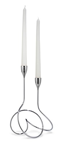 Black+Blum - Loop - Tapered Candle Holder - Chrome