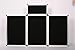 ISXACFF 3+1 Panel Trade Show Presentation Board 70.8“ x 35.4” Folding Panel Table Top Display Tri Fold Display Board Black Single Sided Tabletop Display 4 Panels (Black)
