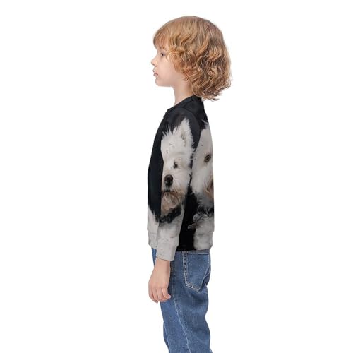 West Highland TerrierChildren's Casual Pullover Sweatshirt Loose Fit9-11Y3