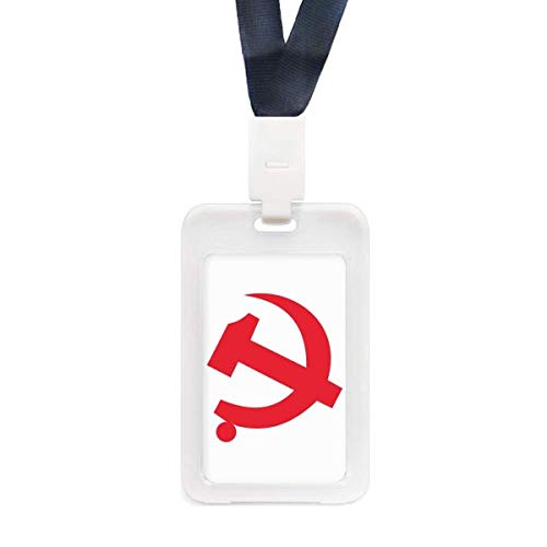 Badge communiste rouge étui transparent porte-carte d'identité rigide