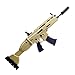 FN Toy Gun, High Density Foam Gun: Scar Rifle with Silencer Custom Props Replica Yellow