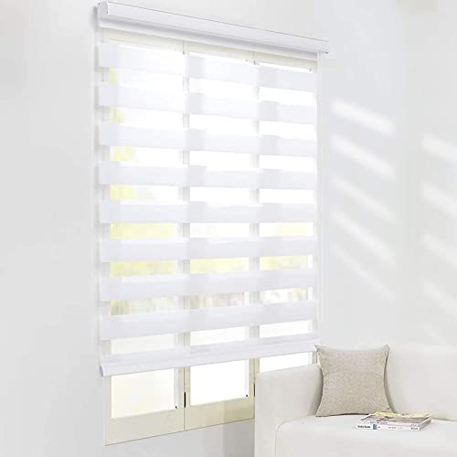 Estor doble enrollable para día y noche, con accesorios de instalación, cortinas opacas personalizadas para ventana y puerta, transparente y opaca, 120 x 150 cm