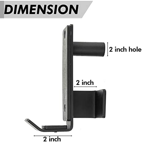 ZOVOTA Olympic Weight Plate Holder Attachment Fits 2" Weight Strength Training Plates Tube Power Cage Set of 2 Storage Rack
