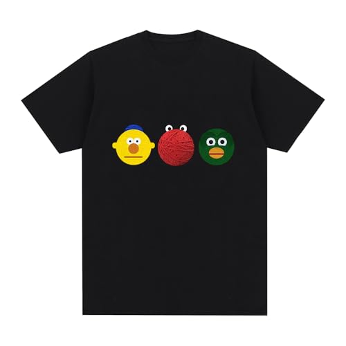T-shirt Don't Hug Me I'm Scared homme en coton premium noir au fini soigné