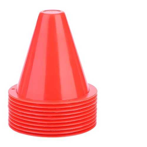 Cônes d'entraînement de football matériel de fitness en plastique lot de 10