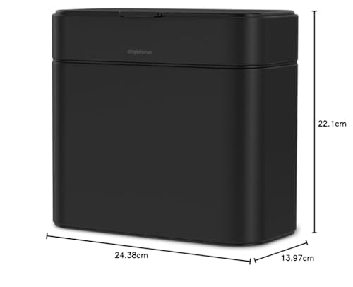 Image of simplehuman Compost Caddy, Detachable and Countertop Bin, 4 Liter / 1.06 Gallon, Matte Black