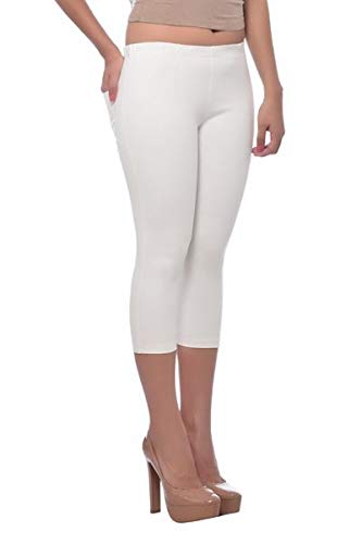 Image of Frenchtrendz Women's Cotton Modal Spandex Stretchable Slim Fit Jegging Capris