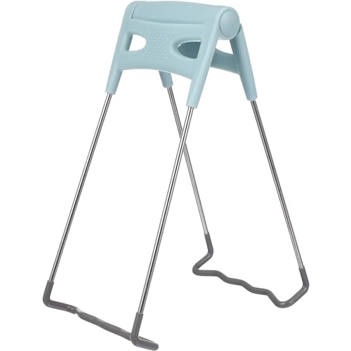 SOLUSTRE Hot Plate Gripper Folding Hot Dish Clip Tongs Stainless Steel Bowl Lifter Clips Anti- Scald Air Fryer Pans Retriever Crockery Holder for Chef Tools Kitchen Gadgets Blue
