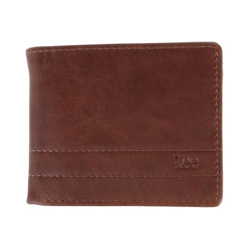 Lee Men's Embossed Passcase Wallet, Cognac