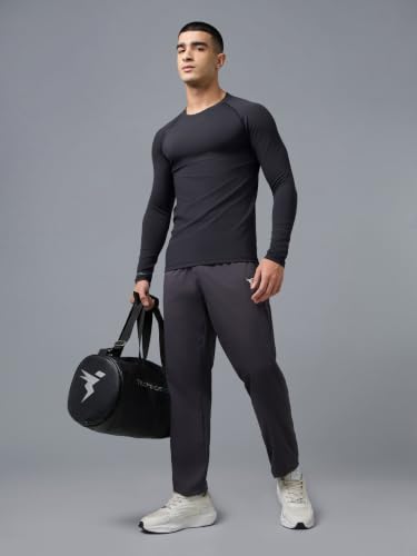 Image of TECHNOSPORT Men's Compression Full Sleeve T-Shirt 4-Way Stretch Slim Fit Gym & Workout Tee Quick-Dry Moisture-Wicking Athletic Training Wear ElastoPlus Fabric Technology for Comfort & Flexibility