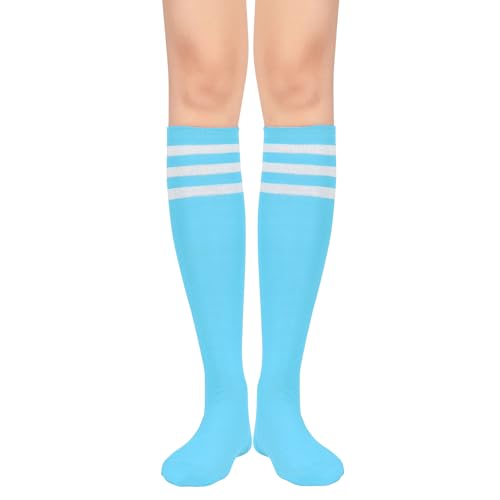 Image of American Trends Womens Athletic Knee High Socks Outdoor Sport Thigh High Stockings Casual Stripes Tube Socks