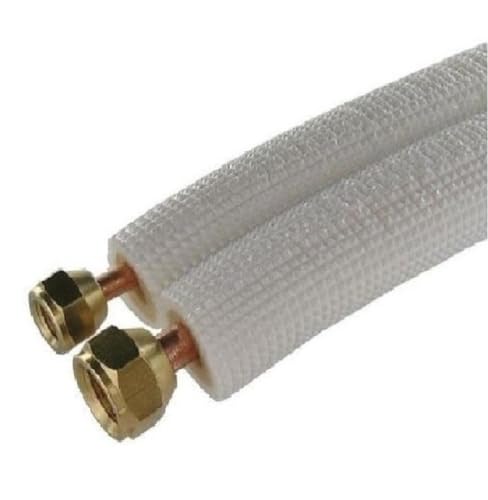 PRÊT A POSER LIAISON FLARE BI TUBE FRIGORIFIQUE M1 CLIMATISATION 1/4 1/2 RACCORDS PRÊT MONTES 15 METRES NF
