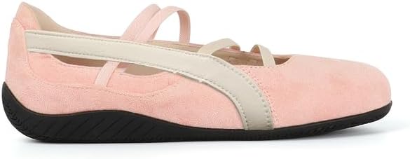 MAVMAX Mary Jane Shoes Ballet Sneakers for Women Casual Sneakers with Elastic Strap Non Slip Women's Ballet Flats with Foam Insole for Comfortable Daily Outgoing Work - Image 5