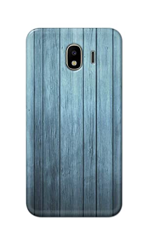 Image of Printed Hard Back Cover Case for Samsung Galaxy J4 Back Cover (Wooden Blue) -1302