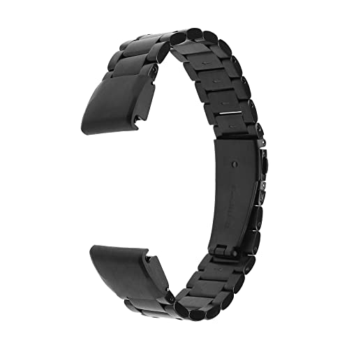 OTOTEC Watch Strap Compatible with Garmin Fenix 5S/5S Plus/6S/6S Pro/7S/7S Solar Stainless Steel Watch Band Replacement Wristband Black