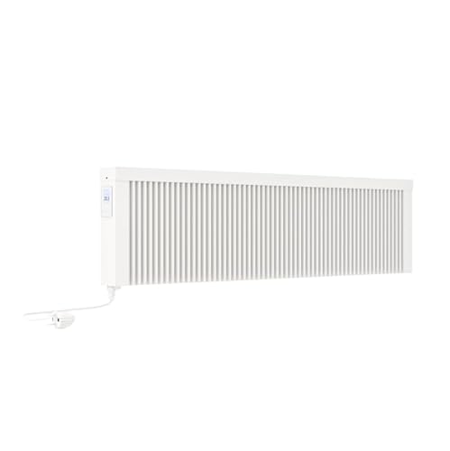 eVARMO „areo smart base“ moderne elektrische Heizung/ B: 1580 H: 340 T: 80mm/ Elektroheizung zur Wandmontage/ energiesparender Elektroheizkörper/ wandhängender Elektroofen mit 2000 Watt