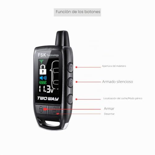 Alarma de coche de 2 vías EASYGUARD EC206-B con pantalla LCD y liberación de maletero 2