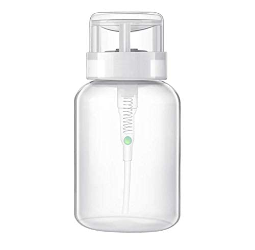 Push Down Empty Pump Dispenser Bottle for Nail Polish Remover | White Top Cap Liquid Bottle | Easy Refill & Leak-Proof Pump Bottle for Makeup, Cleanser, Toner, and More (180ml Capacity)-image-39