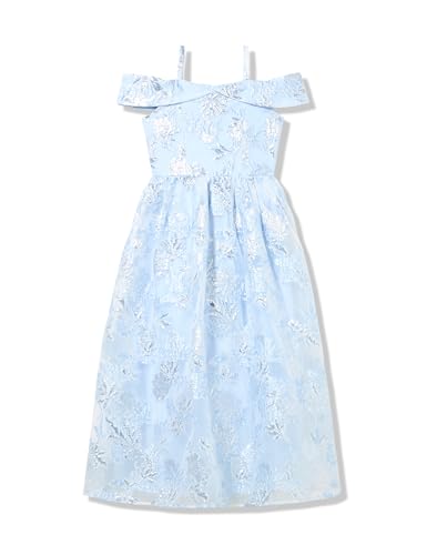 Speechless Girls' Off The Shoulder Maxi Party Jacquard Dress