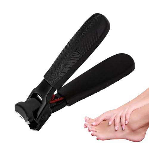 yakermur - Cortauñas para pies, gran formato, mandíbula grande, extra resistente, para uñas y pies, manicura de acero inoxidable, resistente, cuidado para personas mayores, hombres, mujeres