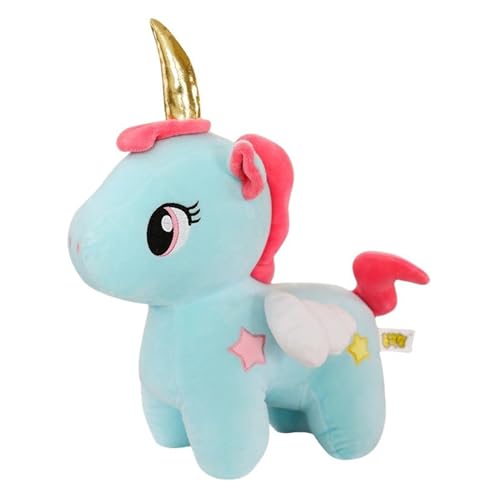 LCEDHZOC Lindo Unicornio De Peluche, Encantadores Animales De Peluche Unicornio Regordete Regalo De Peluche for Niños Y Niñas Decoración del Hogar(Blue,10CM/3.9IN)