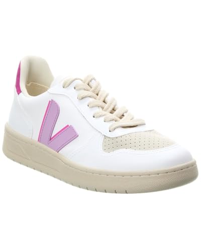 VEJA Women's V-10 Sneaker, White/Orchid/Ultraviolet, 10