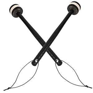 Hytrove Wollfilz Schlägel für Marching Bands (Schwarz)