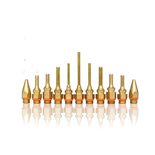 Pistola de silicona, Accesorios for pistolas de pegamento de fusión en caliente Boquilla de cobre puro Largo corto de diámetro pequeño Diámetro grande 1.2x32 mm 1.0x36 mm Con llave for el hogar Bricol