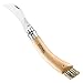 Opinel Stainless Steel Folding Mushroom Hunting Knife with Beechwood Handle
