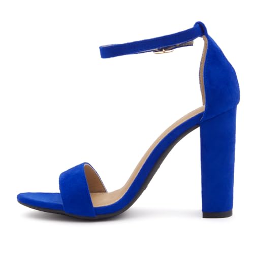Herstyle Women’s Chunky Block Heels – Open Toe Ankle Strap Sandals, 3.75 Inch High Heels for Wedding, Party & Dressy Occasions – Comfortable Strappy Dress Shoes3