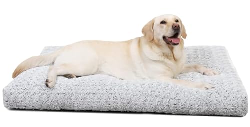 Panier pour chien grande taille 90x60cm gris tapis dehoussable