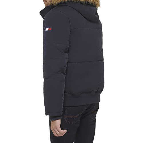 Image of Tommy Hilfiger Men's Arctic Cloth Quilted Snorkel Bomber Jacket (Standard and Big & Tall)