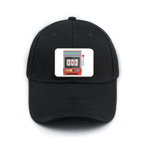 Casquette baseball noire One-Armed Bandit chapeau ajustable motif graphique pour adulte