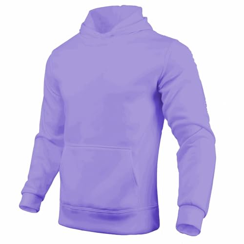 Mens Casual Fleece Hooded Collar Drawstring Pullover Sweatshirts Casual Long Sleeve Hoodies