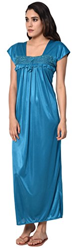 Noty Women's Satin Frills Nighty/Nightwear/Night Gown/Sleepwear… - Image 3