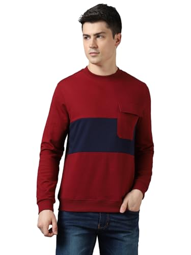 Image of Urbano Fashion Men's Cotton Color Block Sweatshirt