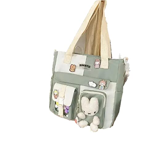 Bolsa tiracolo Kawaii e acessórios Kawaii para meninas, linda bolsa de ombro, bolsa escolar para estudantes, Verde