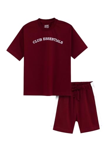 Image of Nap Chief Kids Cotton Chill Club Essentials Printed Co ord Sets for Boys & Girls, T Shirt and Shorts for Casual Wear