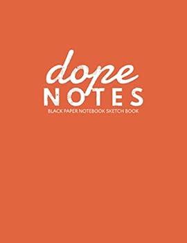 Black Paper Notebook Sketch Book : Black Paper for Gel Pens, Art, Chalk, Pastels, Creativity, Plain Unruled Notebook Journal, 100 Pages, 8. 5x11, Artist Sketch Pad, Orange Color White Logo