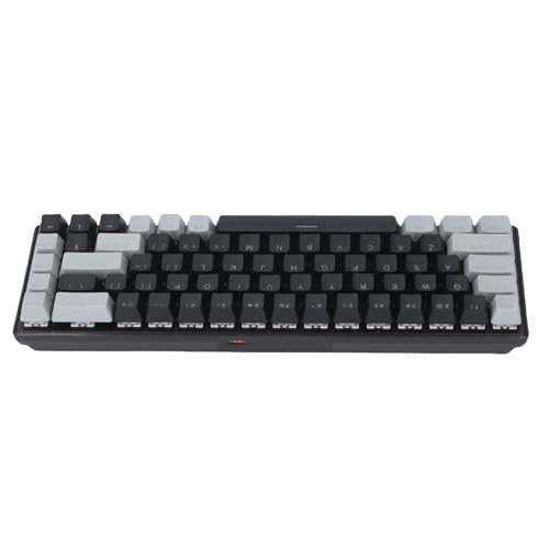 Clavier mécanique 68 touches Asixxsix 60% RVB avec switch bleu et touches bicolores gris noir