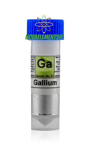 Gallium 50 grams 99.997% label, Gallium metal for elements collection, Gallium metal, Gallium...