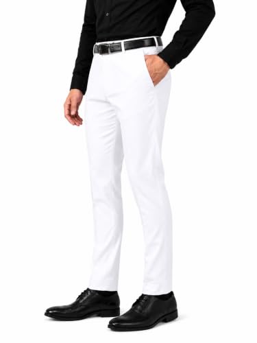 Image of Men's Slim Fit Formal Trousers | Office & Business Wear | Men's Solid Formal Pants (256)