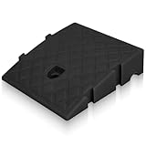 Bordsteinrampe 7cm Hoch Bordsteinrampen, 1pcs Rollstuhlrampe aus Robustem Kunststoff Rampe Rollstuhl Türschwellenrampe für Auto,Fahrrad,Scooter,Motorrad,Rollator Auffahrrampe mit Erweiterungsbolzen